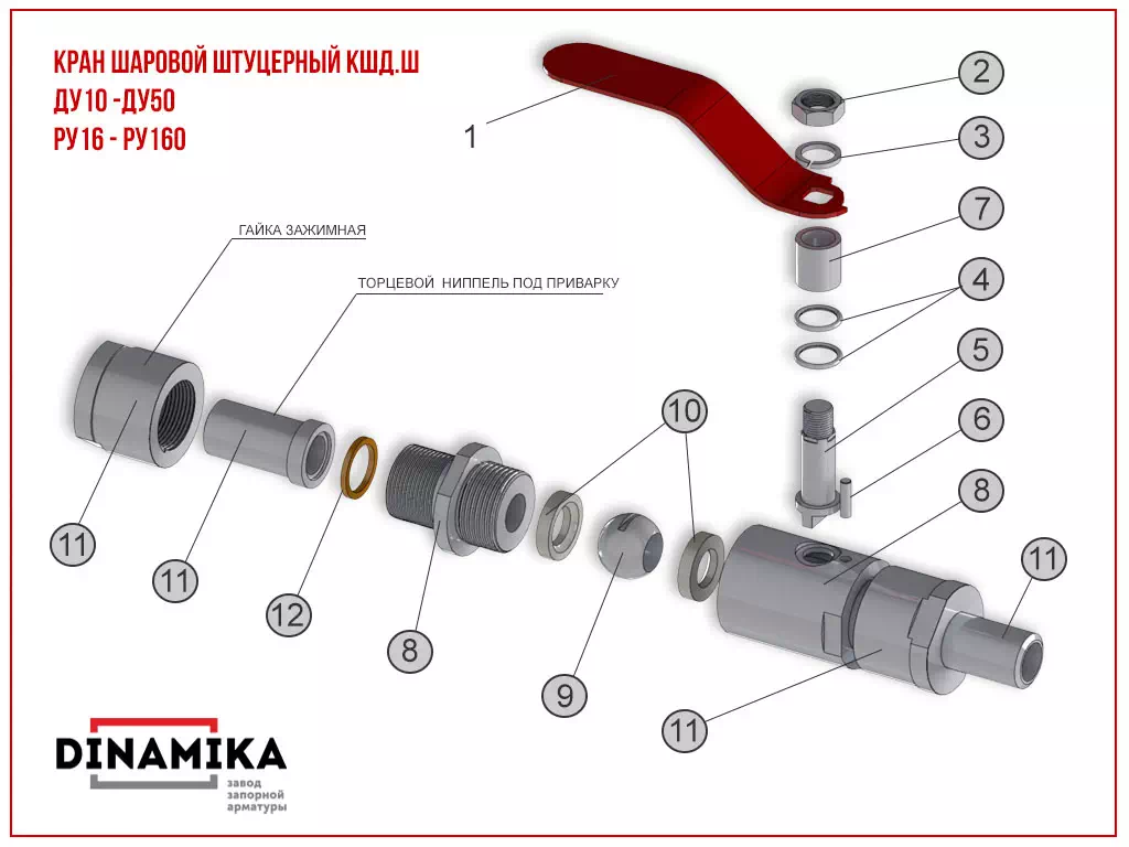 Конструкция штуцерного крана